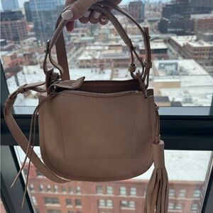 All Saints Leather Pink Crossbody Bag for Effortless Style